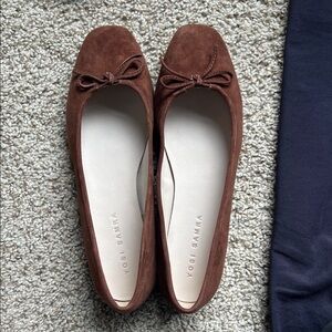 Yosi Samra Chocolate Suede Flats